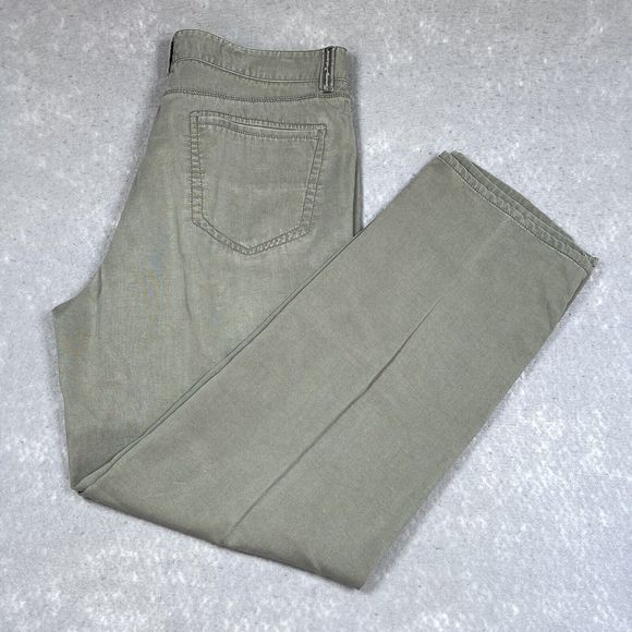 Tommy Bahama Chino Pants Mens SZ 36 Green Straight Leg Cotton Tencel Inseam 32” - Picture 1 of 13